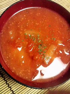 意外なおいしさ?!トマトmisoスープ♪-レシピのメイン写真