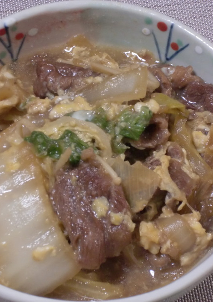 簡単！　牛肉と白菜の卵とじ-レシピのメイン写真