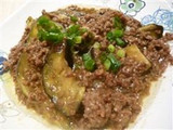 なすと挽肉の甘辛あんかけ