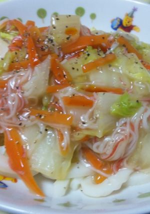 ウェイパーであんかけうどん☆ミ-レシピのメイン写真