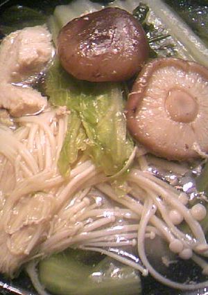 鶏ハムを煮た後の煮汁で白だしスープ-レシピのメイン写真