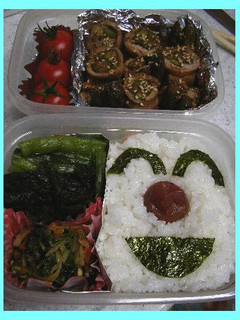 夏の傷み防止キャラ弁★真っ赤な梅干鼻弁当-レシピのメイン写真