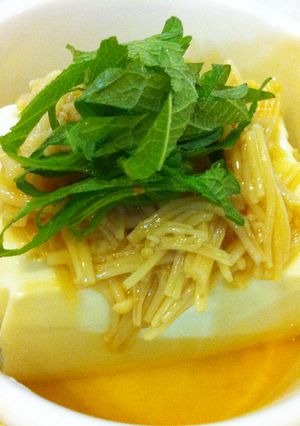 ～豆腐の大葉＋ナメタケのせ～-レシピのメイン写真