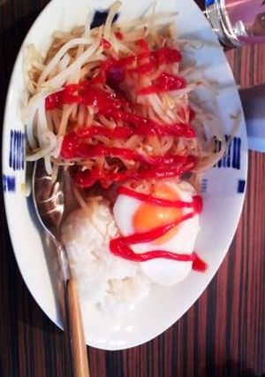 簡単朝食 もやたまプレート-レシピのメイン写真