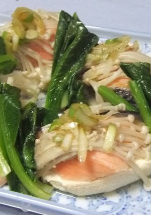 鮭と豆腐の蒸し物-レシピのメイン写真