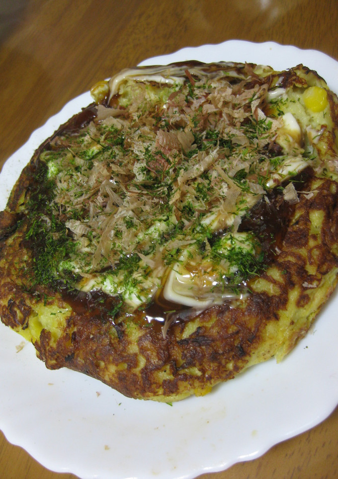 すりおろしじゃがいもでお好み焼き風♪-レシピのメイン写真