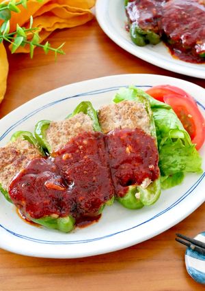 【ピーマンの肉詰め】豆腐でふわふわ♪-レシピのメイン写真