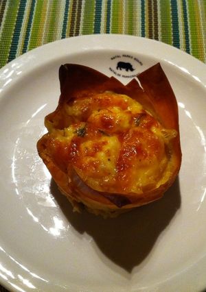 ワンタンの皮でキッシュ-レシピのメイン写真