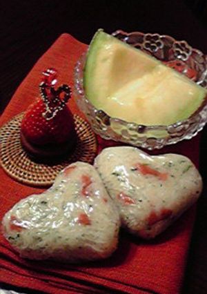 バレンタインに！ハートのおにぎり-レシピのメイン写真