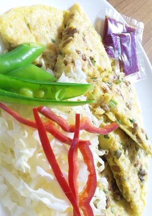 包丁使わずパッと納豆チヂミ♪-レシピのメイン写真
