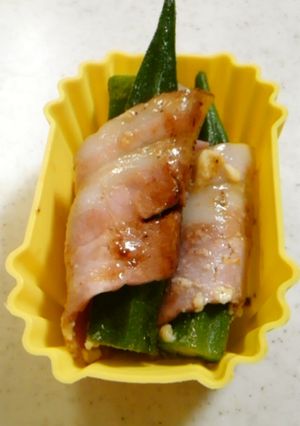 お弁当に★マヨしょうゆ・オクラ ベーコン-レシピのメイン写真
