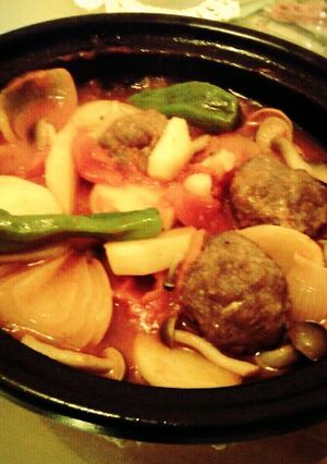 タジン鍋でトマト煮込み-レシピのメイン写真