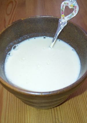 簡単早い　ホット酒粕豆乳（牛乳でも）-レシピのメイン写真