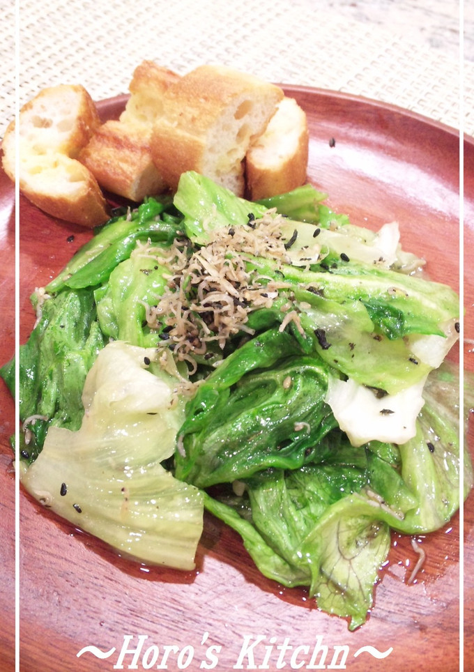 シャキっ‼とレタスの簡単炒め-レシピのメイン写真