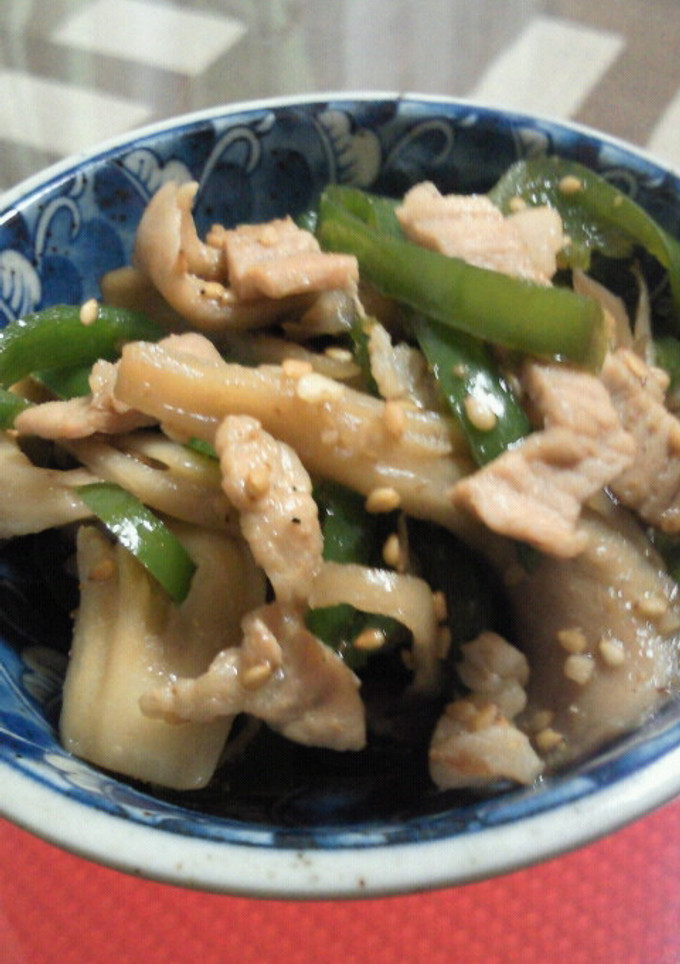 豚肉とピーマンの炒め煮　山椒風味-レシピのメイン写真