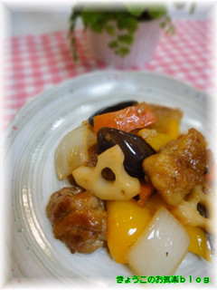 鶏肉と根野菜の甘酢炒め★-レシピのメイン写真