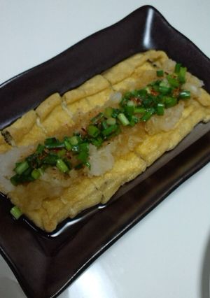 簡単おつまみ☆油揚げのカリカリ焼き♪-レシピのメイン写真