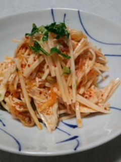 長いもと鶏ムネ酒蒸しのキムチ和え-レシピのメイン写真