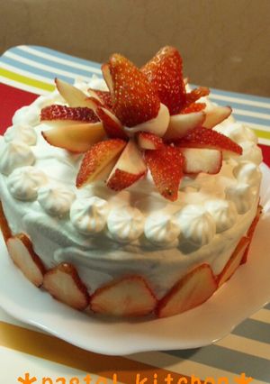＊ｼｮｰﾄｹｰｷの簡単ﾃﾞｺﾚｰｼｮﾝ＊-レシピのメイン写真