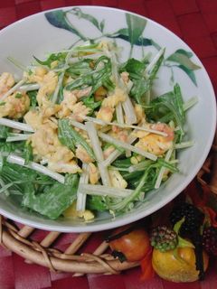 ♬簡単!水菜とあらほぐし鮭のマヨ卵♬-レシピのメイン写真
