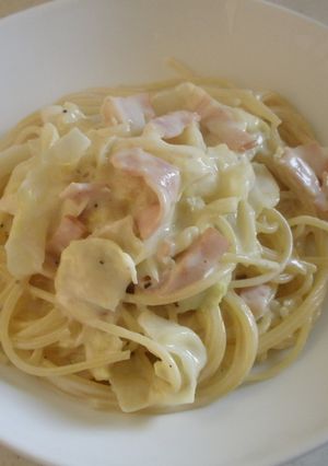 チーズでコク旨♡キャベツのクリームパスタ-レシピのメイン写真