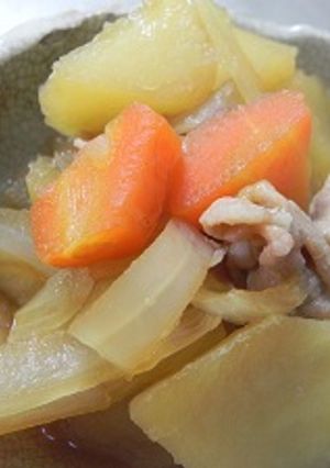 ♪時短*豚肉で肉じゃが*切って煮るだけ-レシピのメイン写真