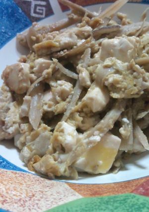 簡単*ごぼうと豆腐の卵とじ*-レシピのメイン写真