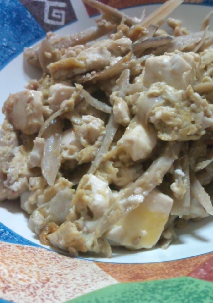 簡単*ごぼうと豆腐の卵とじ*-レシピのメイン写真
