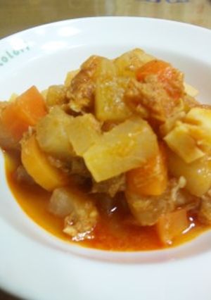 ﾂﾅと大根のﾄﾏﾄ煮♪-レシピのメイン写真