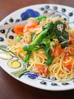 菜の花としらすのフレッシュトマトパスタ-レシピのメイン写真