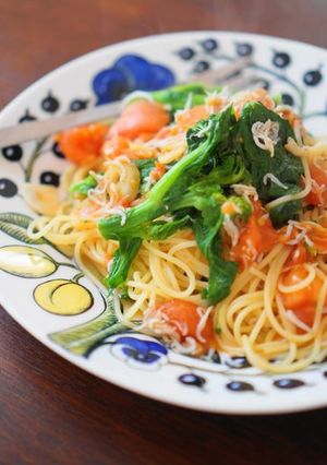 菜の花としらすのフレッシュトマトパスタ-レシピのメイン写真