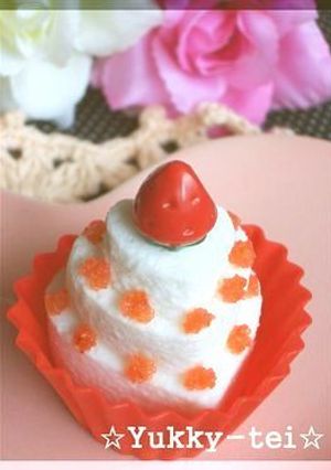 簡単キャラ弁おかず♡３段ハートケーキ♡-レシピのメイン写真
