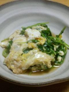 豆苗の卵とじ-レシピのメイン写真