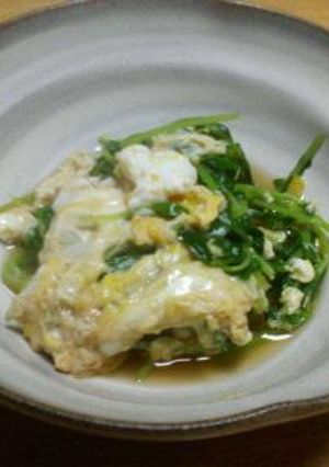 豆苗の卵とじ-レシピのメイン写真