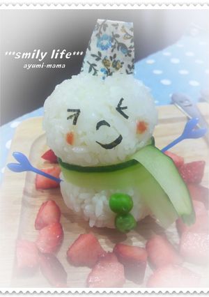 *簡単☆雪だるまの立体おにぎり*-レシピのメイン写真