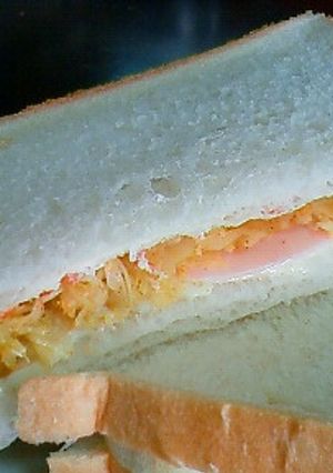 ホットドック風☆キャベハムサンド♪♪-レシピのメイン写真