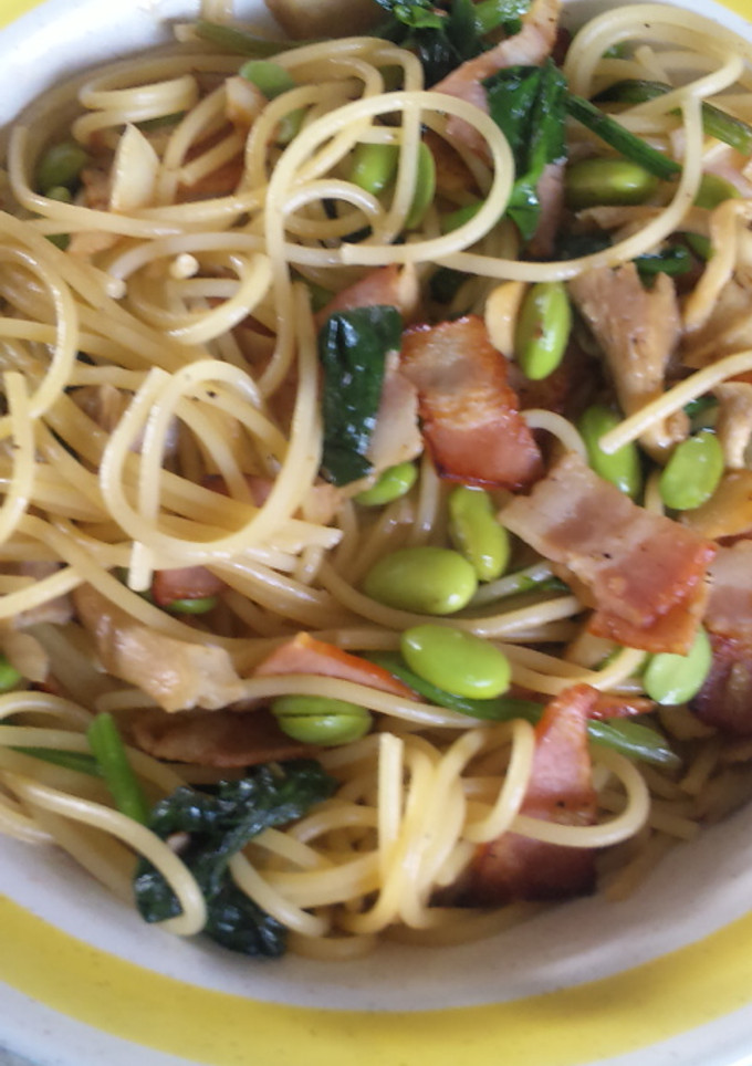 ベーコンときのことほうれん草のパスタ-レシピのメイン写真