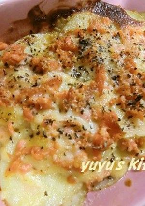 鮭とじゃが芋のミルフィーユ焼-レシピのメイン写真