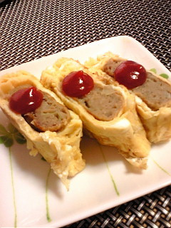 卵焼きinハンバーグ-レシピのメイン写真