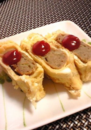 卵焼きinハンバーグ-レシピのメイン写真