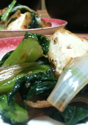 かき菜と厚揚げのオイスターソース炒め-レシピのメイン写真