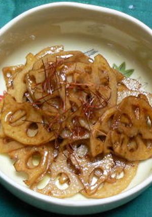レンコンのきんぴら黒酢風味-レシピのメイン写真