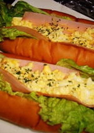 朝ごはん♡ハムと卵のプレーンドッグ-レシピのメイン写真