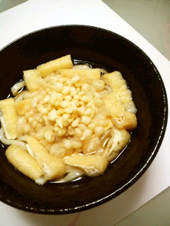 即席☆レンジでたぬきつねうどん-レシピのメイン写真