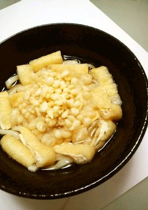 即席☆ﾚﾝｼﾞでたぬきつねうどん-レシピのメイン写真