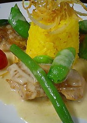 フレンチチキンクリーム煮 サフランライス-レシピのメイン写真