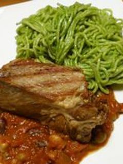 煮豚のグリル★豆のトマト煮込み添え-レシピのメイン写真