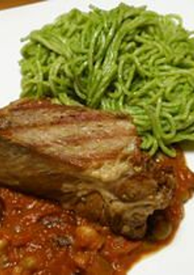 煮豚のグリル★豆のトマト煮込み添え-レシピのメイン写真