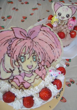 スイートプリキュア♡デコレーションケーキ-レシピのメイン写真