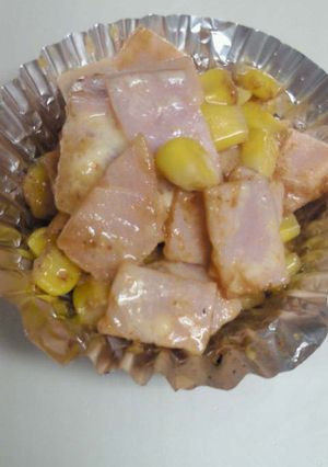 ３分で！お弁当に♪ハムコーンマヨ炒め-レシピのメイン写真